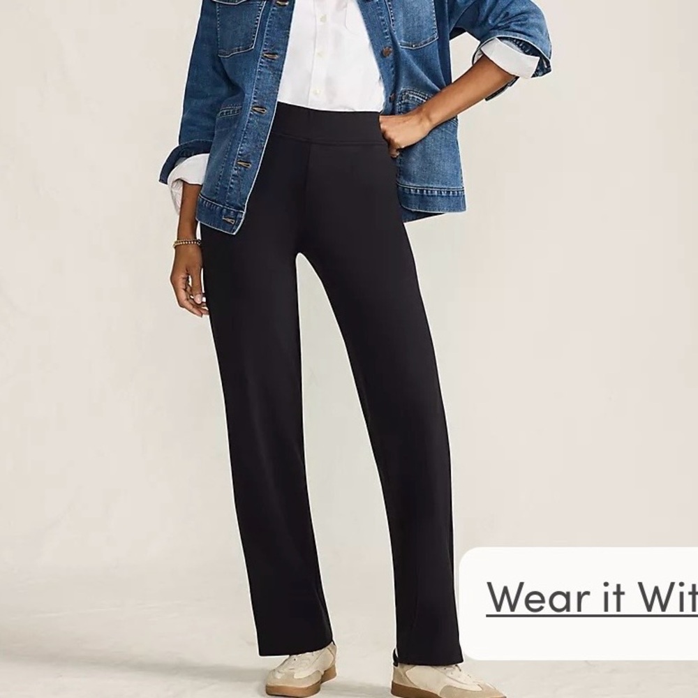 Lands End Starfish navy straight leg pants